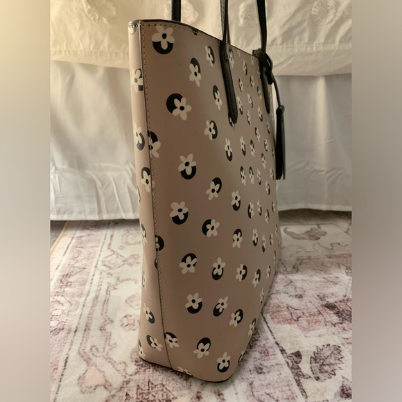 Kate Spade Beige & Black Floral Jana Leather Tote - Picture 12 of 15